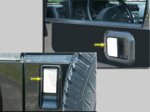 QAA - Jeep Wrangler TJ 1997-2006, 2-door, SUV (3 piece Stainless Steel Door Handle Accent Trim Set Includes two Front pieces and one Rear ) DH45090 QAA - Image 1