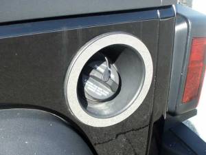 QAA - Jeep Wrangler JK 2007-2018, 4-door, SUV (1 piece Stainless Steel Gas Door Cover Trim Warning: This is NOT a replacement cap. You MUST have existing gas door to install this piece Surround Ring) GC47085 QAA - Image 1