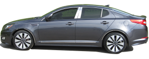 QAA - Kia Optima 2011-2015, 4-door, Sedan, SX Model ONLY (1 piece Stainless Steel Front Grille Accent Trim Spoiler ) SG11805 QAA - Image 4