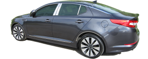 QAA - Kia Optima 2011-2015, 4-door, Sedan (4 piece Stainless Steel Rocker Panel Trim, Lower Kit 0.75" Width On the doors Only, spans from the bottom of the door UP to the specified width.) TH11805 QAA - Image 2