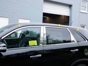Kia Sorento 2011-2015, 4-door, SUV (6 piece Stainless Steel Window Trim Package Includes Upper Trim only, NO Pillar Posts, NO window sills. ) WP11821 QAA
