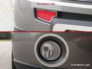 Kia Soul 2010-2011, 4-door, Hatchback (4 piece Stainless Steel Accent Trim Front and Rear Marker Lights Surround Rings ) ML10830 QAA