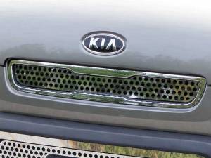 QAA - Kia Soul 2010-2011, 4-door, Hatchback (1 piece Stainless Steel Front Grille Accent Trim Upper Insert ) SG10830 QAA - Image 1