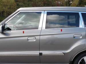 Kia Soul 2010-2013, 4-door, Hatchback (4 piece Stainless Steel Window Sill Trim Set ) WS10830 QAA