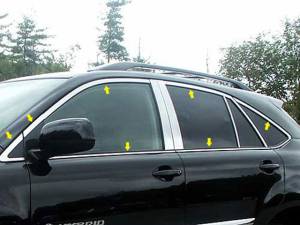 Lexus RX330 2004-2009, 4-door, SUV (14 piece Stainless Steel Window Trim Package Includes Upper Trim and window sills, NO Pillar Posts, Not for use without Pillar Post kit sold separately. ) WP26126 QAA