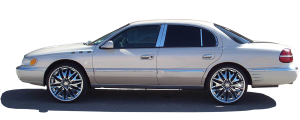 QAA - Lincoln Continental 1998-2004, 4-door, Sedan (4 piece Molded Stainless Steel Wheel Well Fender Trim Molding slightly greater than 2" Width Clip on or screw in installation, Lock Tab and screws, hardware included.) WZ38610 QAA - Image 3