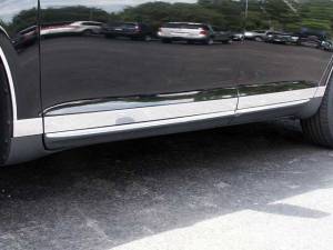 QAA - Lincoln MKS 2009-2016, 4-door, Sedan (8 piece Stainless Steel Rocker Panel Trim, Lower Kit 2.25" - 2.375" tapered Width Spans from the bottom of the door UP to the specified width.) TH49625 QAA - Image 1