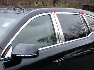 Lincoln MKT 2010-2020, 4-door, Crossover SUV (10 piece Stainless Steel Pillar Post Trim Includes Front Triangle piece ) PP50673 QAA