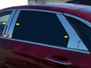 Lincoln MKZ 2013-2020, 4-door, Sedan (6 piece Stainless Steel Pillar Post Trim Includes keyless entry touch pad ) PP53631 QAA