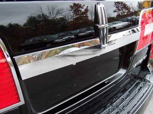 Lincoln Navigator 2007-2014, 4-door, SUV (1 piece Stainless Steel License Bar, Above plate accent Trim with Logo Cut Out ) LB47655 QAA