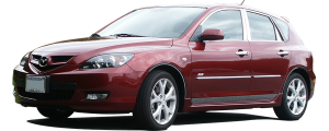 QAA - Mazda Mazda3 2004-2009, 4-door, hatchback (4 piece Stainless Steel Window Sill Trim Set ) WS27750 QAA - Image 2