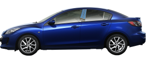 QAA - Mazda Mazda3 2010-2013, 4-door, Sedan, Hatchback (4 piece Stainless Steel Pillar Post Trim ) PP10750 QAA - Image 2