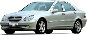QAA - Mercedes C Class 2001-2007, 4-door, Sedan (2 piece Chrome Plated ABS plastic Tail Light Bezels ) TL23081 QAA - Image 2