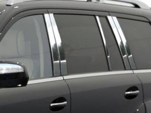 Mercedes GL Class 2007-2012, 4-door, SUV (10 piece Stainless Steel Pillar Post Trim ) PP27079 QAA