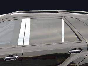 Mercedes ML Class 2006-2008, 4-door, SUV (6 piece Stainless Steel Pillar Post Trim ) PP26066 QAA