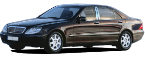 QAA - Mercedes S Class 1992-1999, 4-door, Sedan (6 piece Stainless Steel Pillar Post Trim ) PP95086 QAA - Image 2