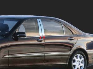 QAA - Mercedes S Class 2007-2013, 4-door, Sedan (4 piece Stainless Steel Pillar Post Trim ) PP27085 QAA - Image 1