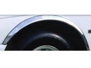 Mercury Cougar 1994-1995, 2-door, Coupe (4 piece Molded Stainless Steel Wheel Well Fender Trim Molding Clip on or screw in installation, Lock Tab and screws, hardware included.) WZ34670 QAA