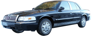 QAA - Mercury Grand Marquis 1992-1997, 4-door, Sedan, LS, GS (4 piece Molded Stainless Steel Wheel Well Fender Trim Molding Clip on or screw in installation, Lock Tab and screws, hardware included.) WZ35480 QAA - Image 2