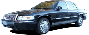 QAA - Mercury Grand Marquis 1992-1997, 4-door, Sedan, LS, GS (4 piece Molded Stainless Steel Wheel Well Fender Trim Molding Clip on or screw in installation, Lock Tab and screws, hardware included.) WZ35480 QAA - Image 3