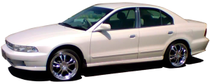 QAA - Mitsubishi Galant 1999-2003, 4-door, Sedan (4 piece Stainless Steel Pillar Post Trim ) PP23001 QAA - Image 2