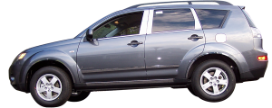 QAA - Mitsubishi Outlander 2007-2009, 4-door, SUV (1 piece Stainless Steel License Plate Bezel ) LP27010 QAA - Image 2
