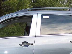 QAA - Mitsubishi Outlander 2007-2009, 4-door, SUV (4 piece Stainless Steel Pillar Post Trim ) PP27010 QAA - Image 1