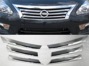 Nissan Altima 2013-2013, 4-door, Sedan (6 piece Chrome Plated ABS plastic Grill Overlay ) SGC13550 QAA