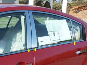 Nissan Maxima 2004-2008, 4-door, Sedan (6 piece Stainless Steel Pillar Post Trim ) PP24541 QAA