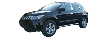 QAA - Nissan Murano 2003-2007, 4-door, SUV (6 piece Stainless Steel Window Trim Package Includes Upper Trim only, NO Pillar Posts, NO window sills. ) WP24591 QAA - Image 2