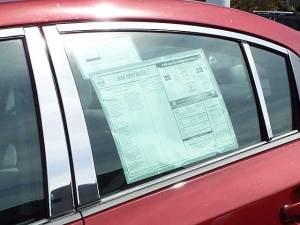 Nissan Sentra 2007-2012, 4-door, Sedan (6 piece Stainless Steel Pillar Post Trim ) PP28576 QAA