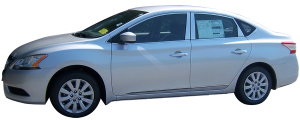 QAA - Nissan Sentra 2013-2015, 4-door, Sedan (1 piece Stainless Steel License Plate Bezel ) LP13575 QAA - Image 2