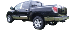 QAA - Nissan Titan 2004-2015, 4-door, Pickup Truck (31 piece Stainless Steel Rear Bumper Trim Accent Insert with rear step ) BI24520 QAA - Image 3
