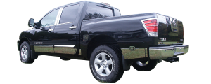 QAA - Nissan Titan 2004-2015, 4-door, Pickup Truck, Crew Cab (10 piece Stainless Steel Rocker Panel Trim, Upper Kit 5.5" Width Spans from the bottom of the molding DOWN to the specified width.) TH24520 QAA - Image 3