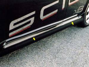 QAA - Scion xB 2004-2006, 4-door, Hatchback (4 piece Stainless Steel Rocker Panel Trim, On the rocker 1.5" Width Installs below the door.) TH24180 QAA - Image 1