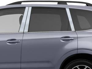 Subaru Forester 2014-2018, 4-door, Crossover SUV (6 piece Stainless Steel Pillar Post Trim ) PP14441 QAA