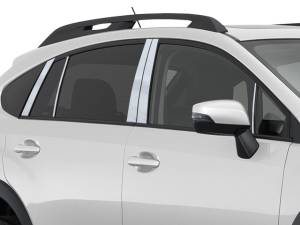 Subaru Impreza 2012-2016, 4-door, Hatchback, Sport ONLY (10 piece Stainless Steel Pillar Post Trim Includes the piece behind the front mirror ) PP13428 QAA