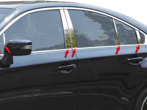 Subaru Legacy 2015-2019, 4-door, Sedan (10 piece Stainless Steel Pillar Post Trim ) PP15448 QAA