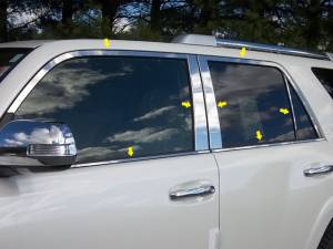 Toyota 4Runner 2010-2020, 4-door, SUV (14 piece Stainless Steel Window Trim Package Includes Upper Trim, Pillar Posts and Window Sills - FULL Package ) WP10177 QAA