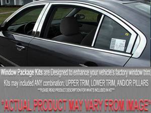 Toyota Avalon 2005-2011, 4-door, Sedan (12 piece Stainless Steel Window Trim Package Includes Upper Trim and Pillar Posts, NO Window Sills ) WP25125 QAA