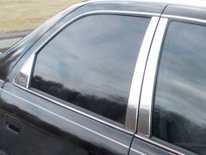 Toyota Camry 1997-2001, 4-door, Sedan (6 piece Stainless Steel Pillar Post Trim ) PP97131 QAA