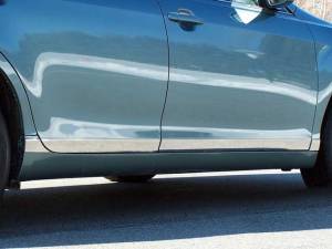 Toyota Camry 2007-2011, 4-door, Sedan (8 piece Stainless Steel Rocker Panel Trim, Lower Kit 2.25" Width Spans from the bottom of the door UP to the specified width.) TH27130 QAA