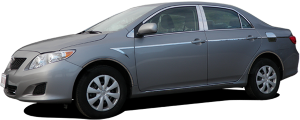 QAA - Toyota Corolla 2009-2013, 4-door, Sedan (4 piece Stainless Steel Window Trim Package Includes Upper Trim only, NO Pillar Posts, NO window sills. ) WP29114 QAA - Image 2