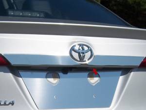 QAA - Toyota Corolla 2014-2019, 4-door, Sedan (1 piece Stainless Steel License Bar, Above plate accent Trim ) LB14112 QAA - Image 1