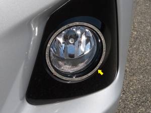 Toyota Corolla 2014-2016, 4-door, Sedan (2 piece Stainless Steel Accent Trim Fog Light Surround Rings ) ML14112 QAA