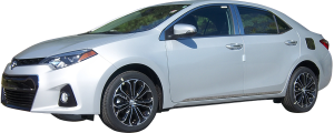 QAA - Toyota Corolla 2014-2019, 4-door, Sedan (4 piece Stainless Steel Pillar Post Trim ) PP14112 QAA - Image 2