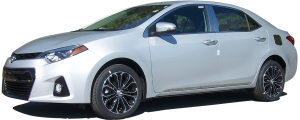 QAA - Toyota Corolla 2014-2019, 4-door, Sedan (4 piece Stainless Steel Pillar Post Trim ) PP14112 QAA - Image 3