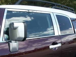 Toyota FJ Cruiser 2007-2014, 4-door, SUV (18 piece Stainless Steel Window Trim Package Includes Upper Trim, Pillar Posts and Window Sills - FULL Package ) WP27140 QAA