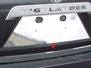 Toyota Highlander 2008-2013, 4-door, SUV (1 piece Stainless Steel License Plate Bezel ) LP28110 QAA