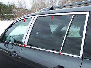 Toyota Highlander 2008-2013, 4-door, SUV (10 piece Stainless Steel Window Trim Package Includes Upper Trim and Pillar Posts, NO Window Sills ) WP28111 QAA